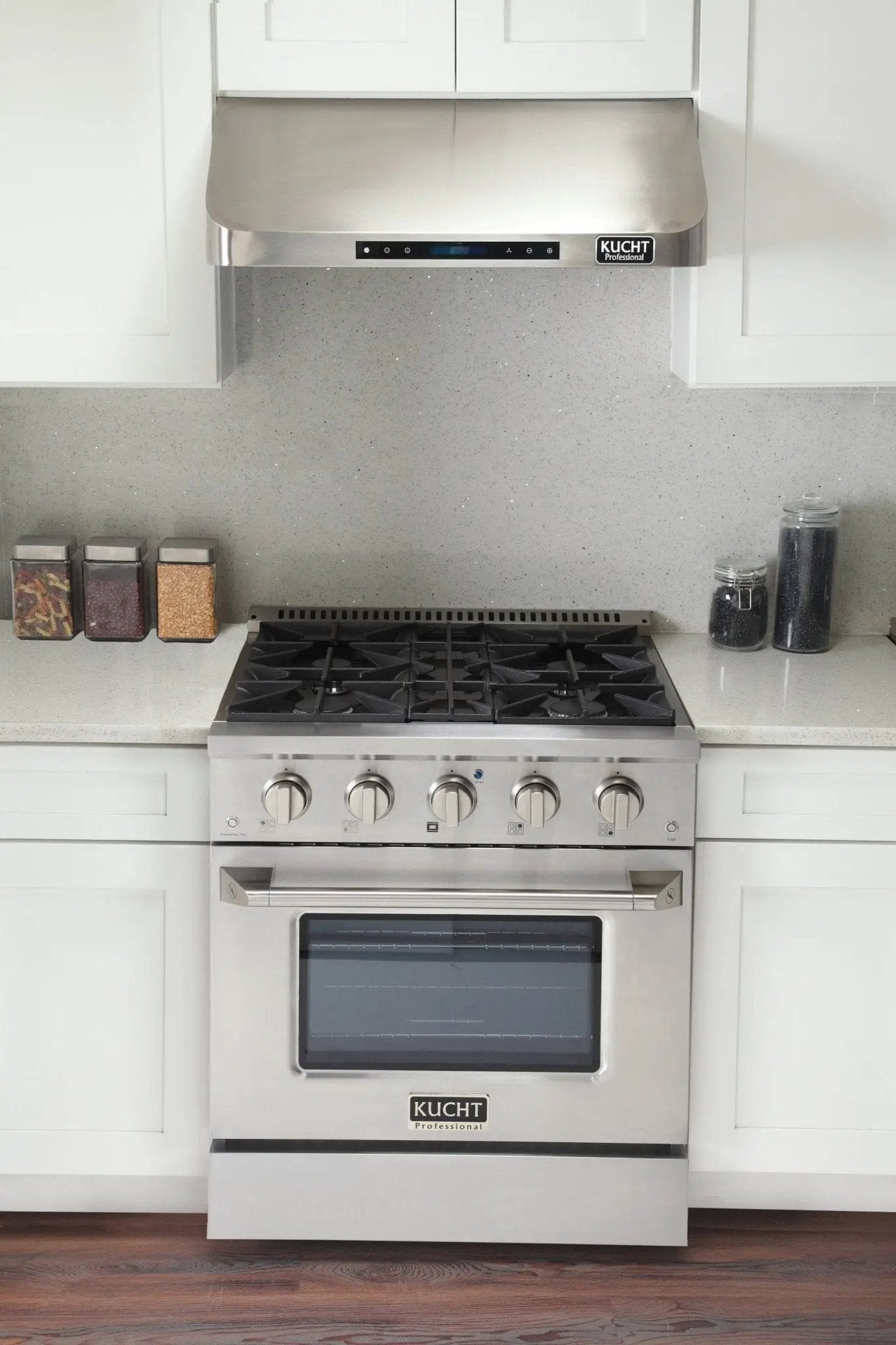 Kucht 30" Gas Range in Stainless Steel with Silver Oven Door, KNG301-S by Farmhouse Kitchen and Bath