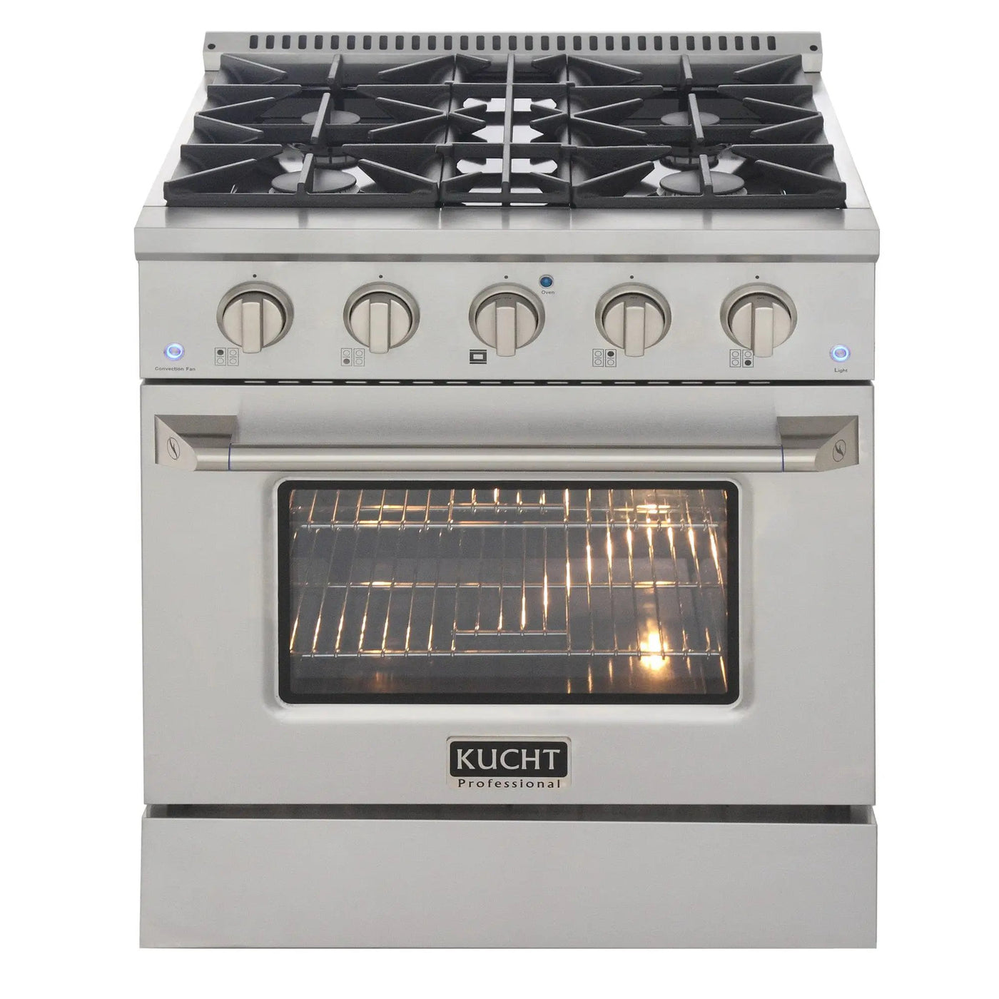 Kucht 30” Pro-Style Kitchen Dual Fuel Range - KDF302/LP-B by Farmhouse Kitchen and Bath