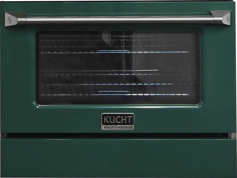 Kucht 30" Propane Range, Stainless Steel, Green Oven Door, KNG301/LP-G by Farmhouse Kitchen and Bath