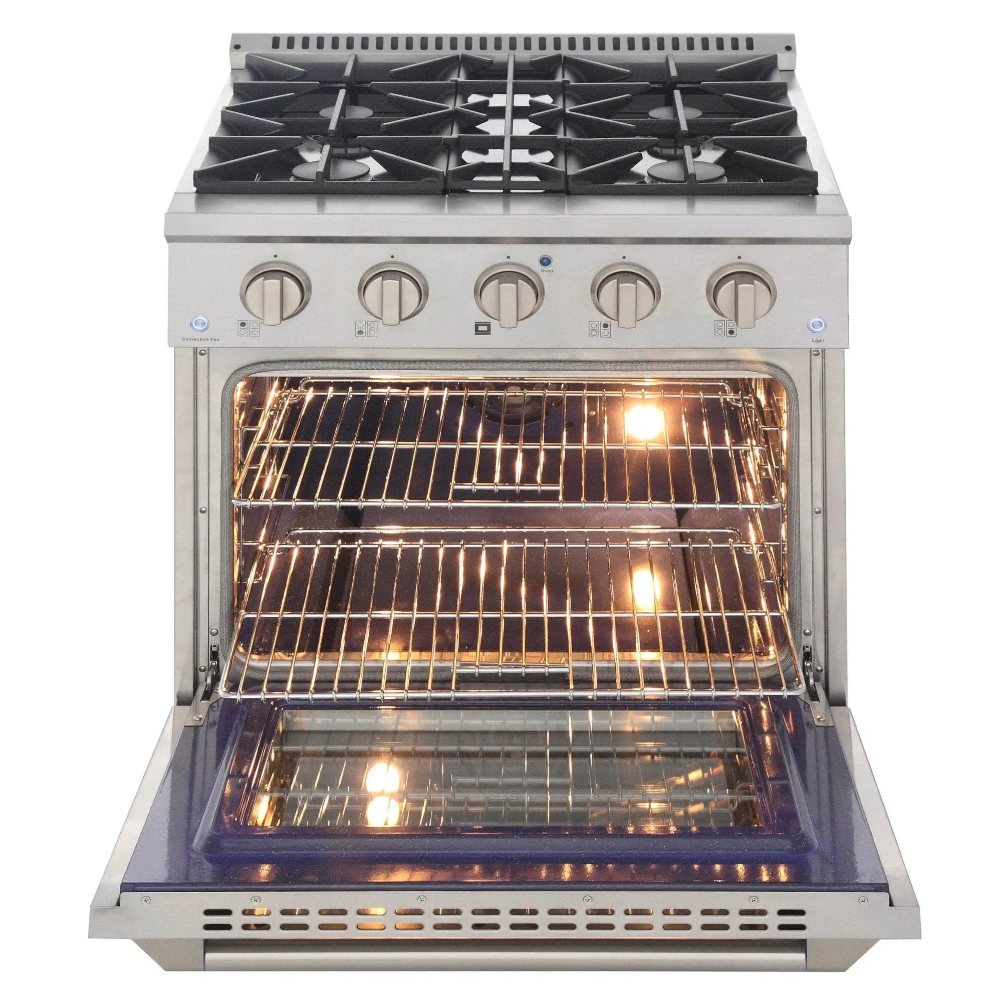 Kucht 30" Propane Range, Stainless Steel, Silver Oven Door, KNG301/LP-S by Farmhouse Kitchen and Bath