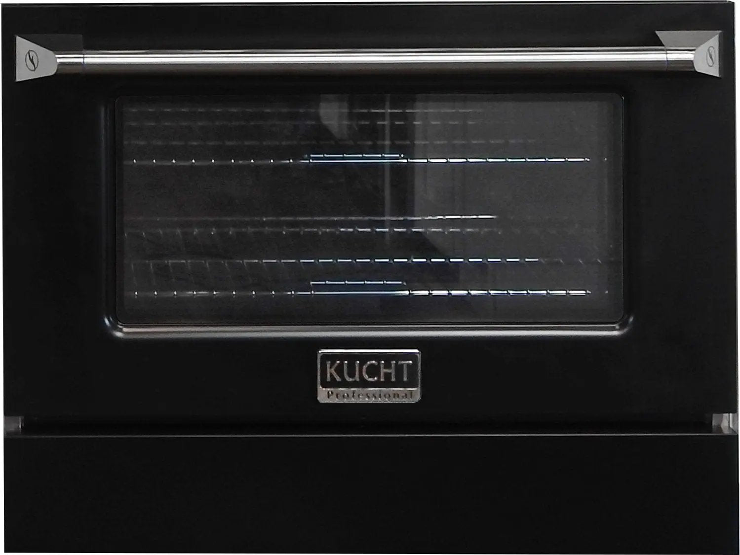 Kucht 36" Gas Range, Stainless Steel with Black Door, KNG361-K by Farmhouse Kitchen and Bath