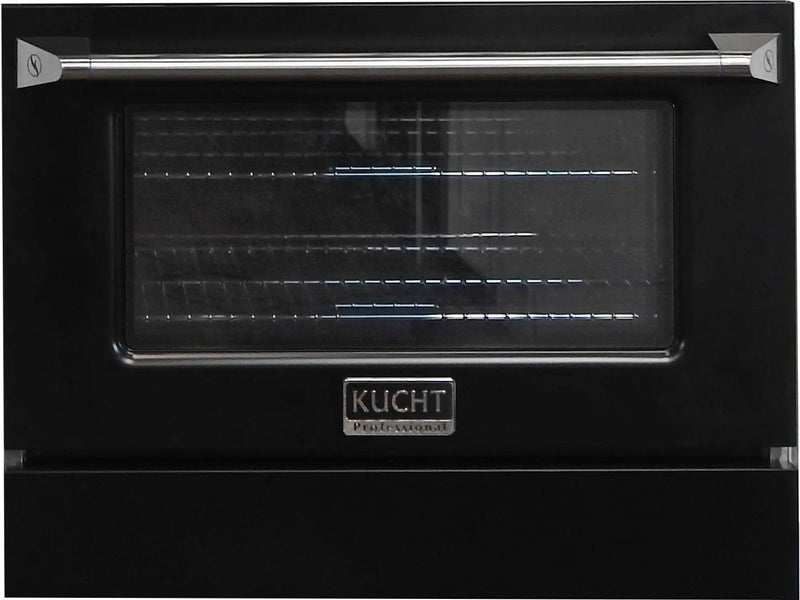 Kucht 36" Gas Range, Stainless Steel with Black Door, KNG361-K by Farmhouse Kitchen and Bath