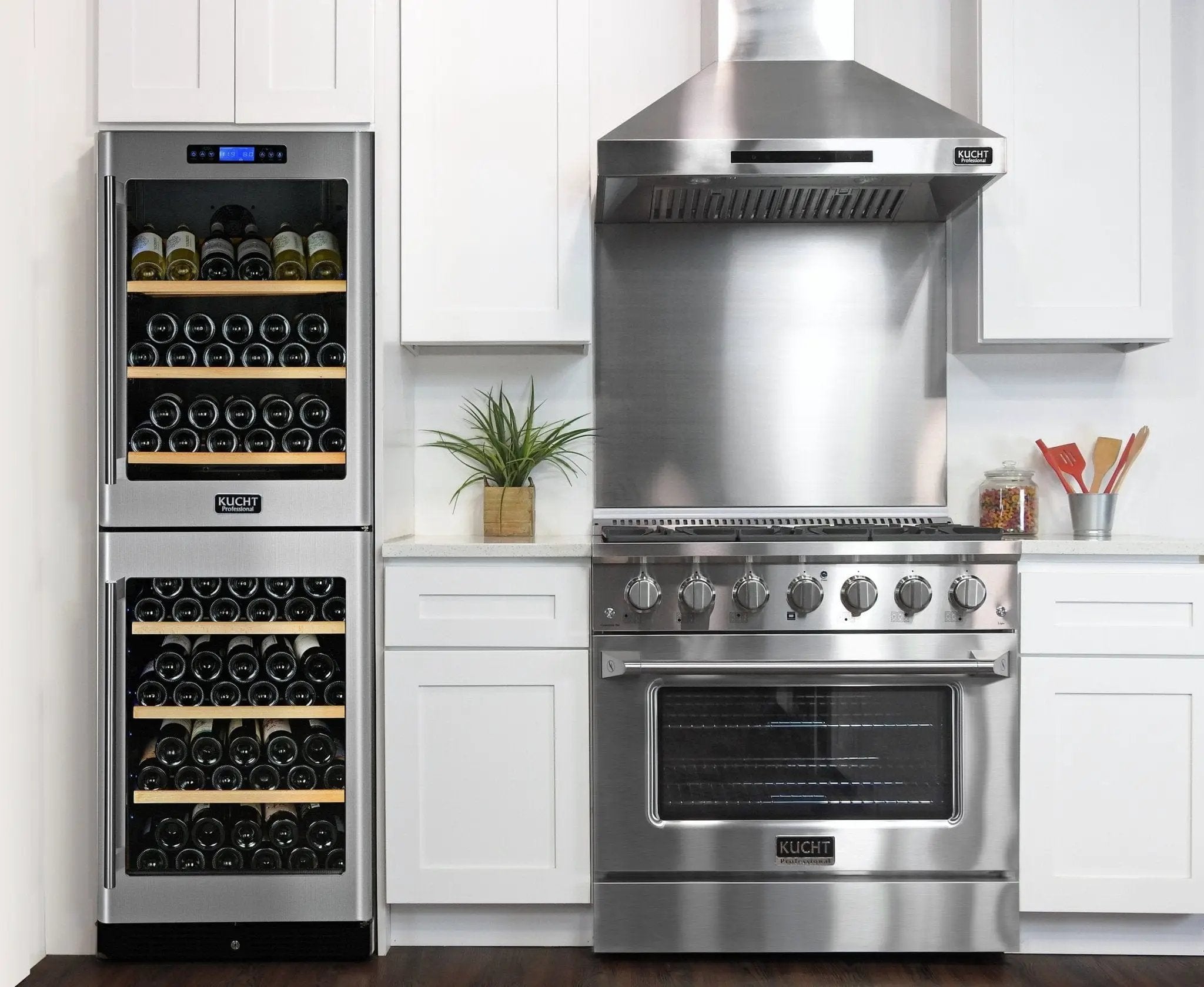 Kucht 36" Gas Range, Stainless Steel with Silver Oven Door, KNG361-S by Farmhouse Kitchen and Bath