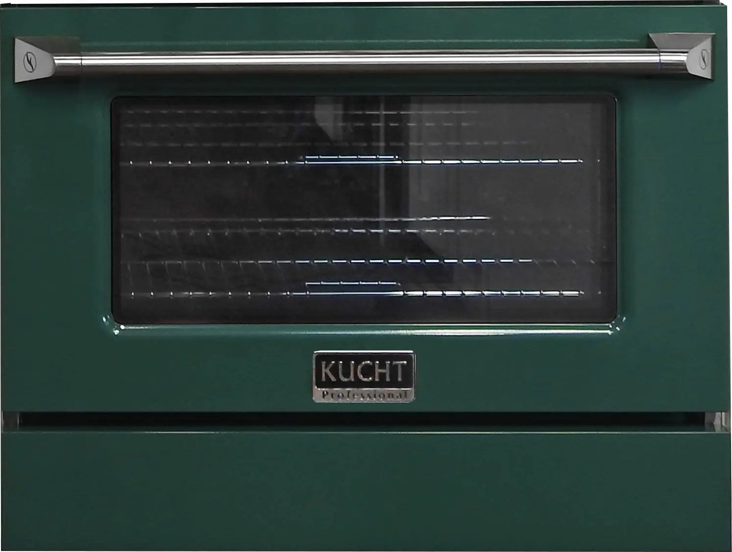 Kucht 36" Propane Range, in Stainless Steel, Green Door, KNG361/LP-G by Farmhouse Kitchen and Bath