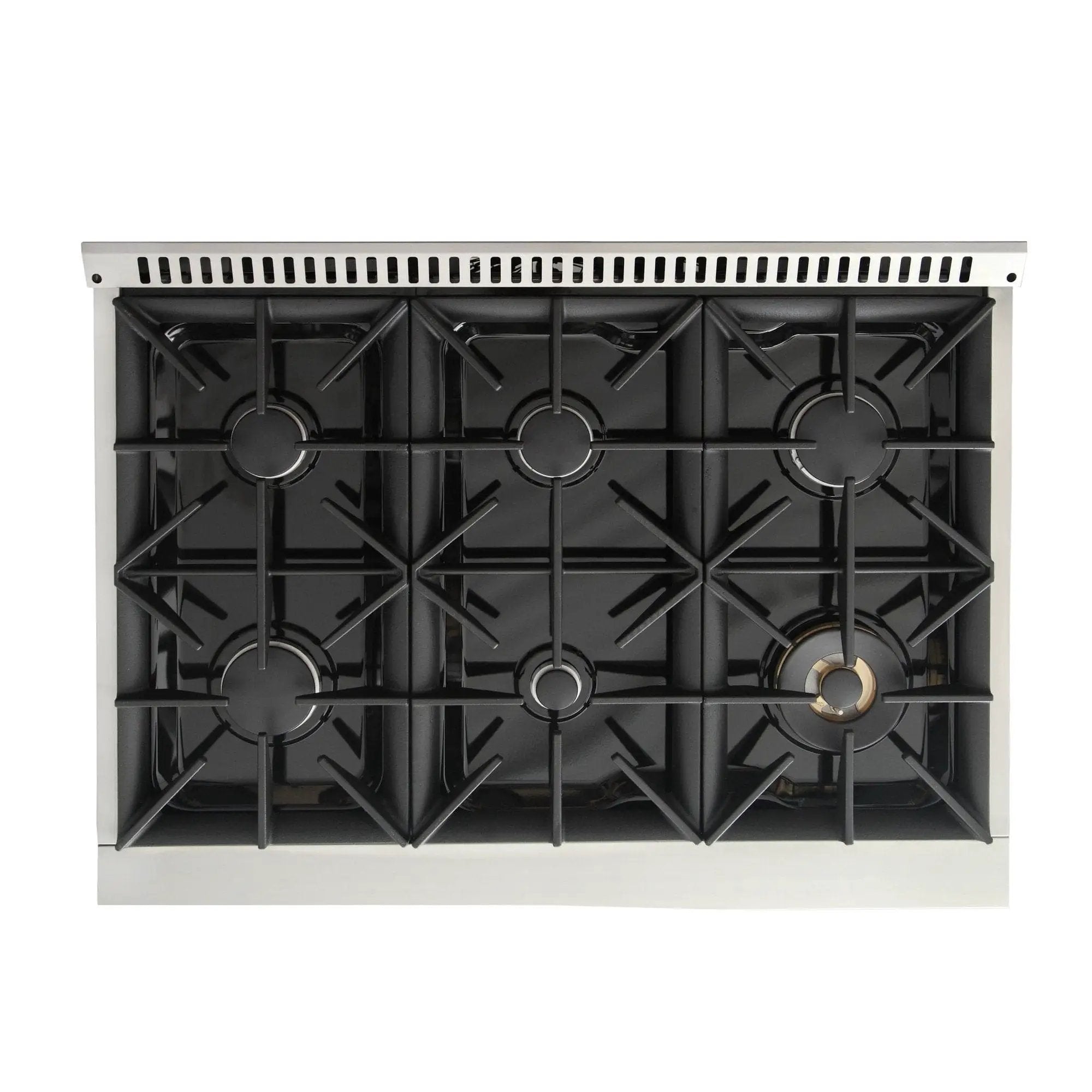 Kucht 36" Propane Range, in Stainless Steel, Green Door, KNG361/LP-G by Farmhouse Kitchen and Bath