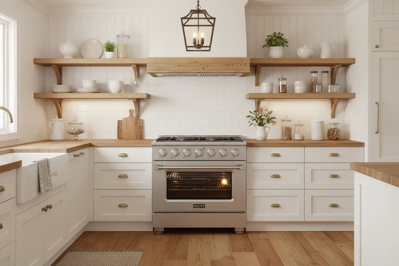 Kucht 36" Propane Range in Stainless Steel, Silver Door, KNG361/LP-S by Farmhouse Kitchen and Bath