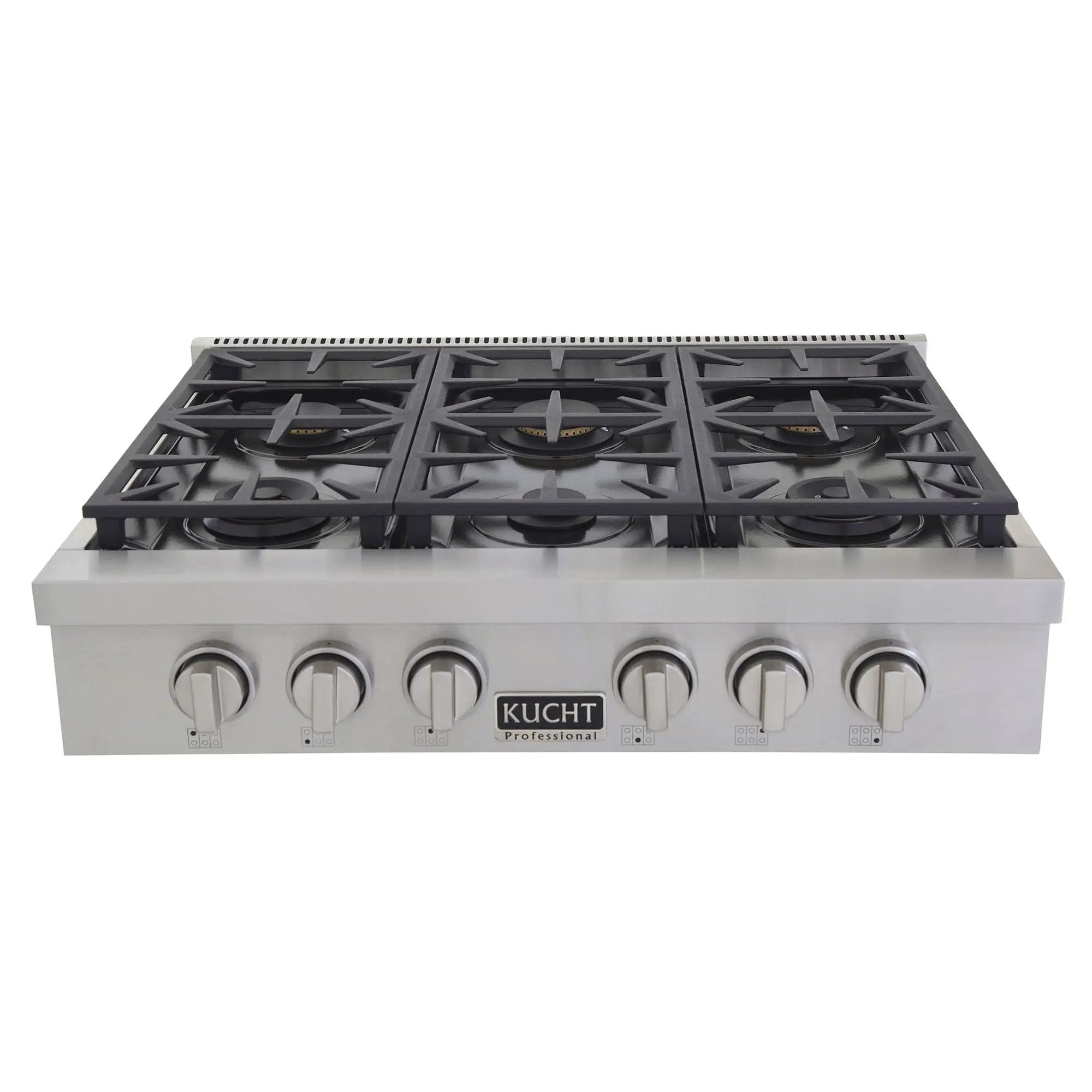 Kucht 36" Stainless Propane Cooktop-KFX369T/LP-S by Farmhouse Kitchen and Bath