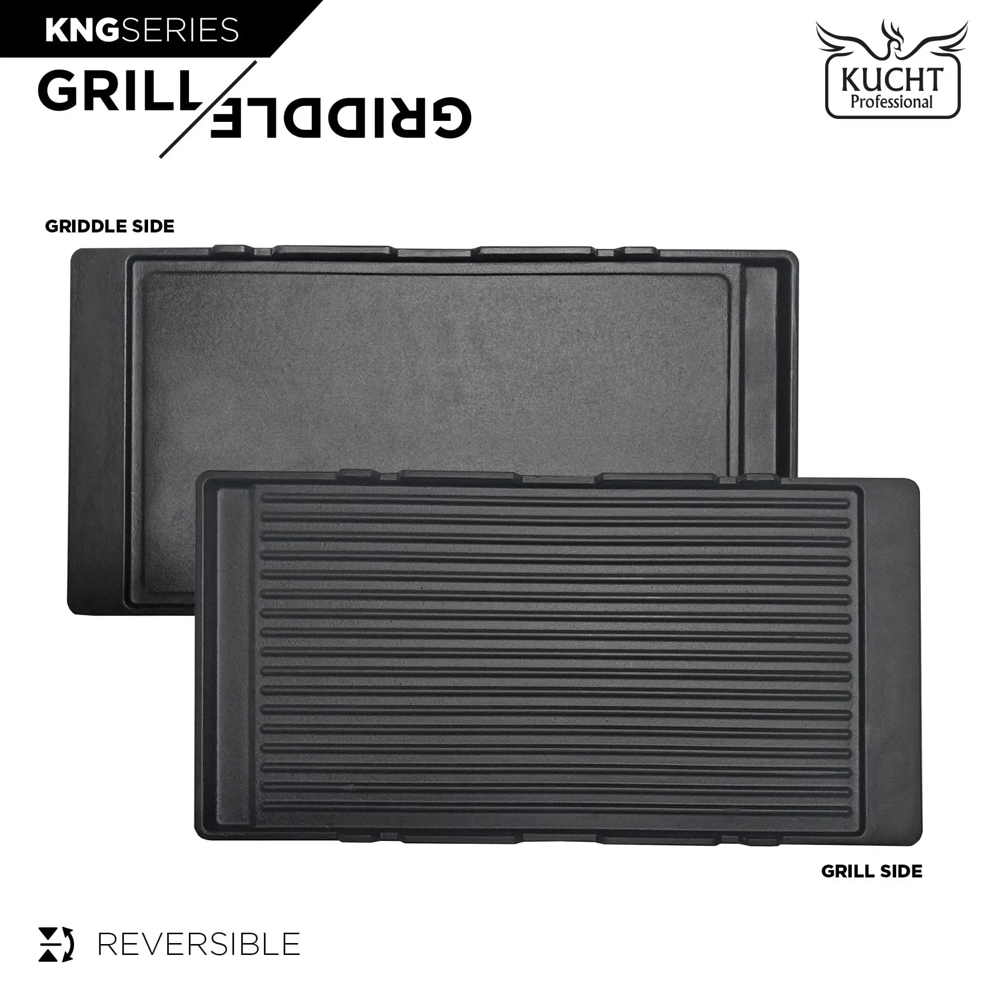 Kucht 48" Gas Range, Stainless Steel, Black Oven Doors, KNG481-K by Farmhouse Kitchen and Bath