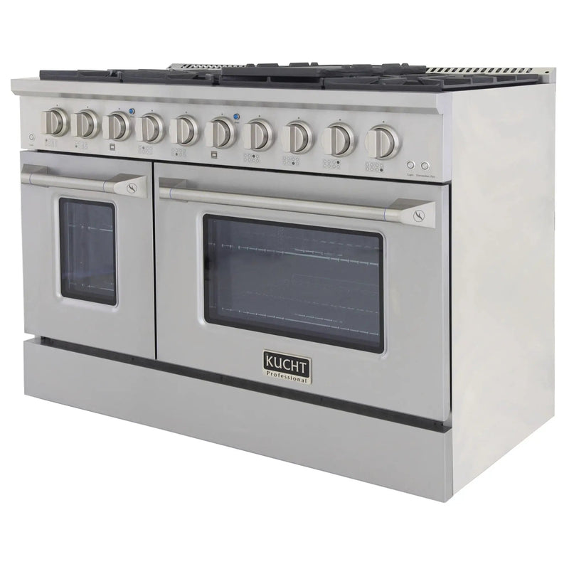 Kucht 48” Pro-Style Kitchen Dual Fuel Range - KDF482/LP-S by Farmhouse Kitchen and Bath