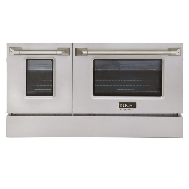 Kucht 48" Propane Range in Stainless Steel, Silver Doors, KNG481/LP-S by Farmhouse Kitchen and Bath