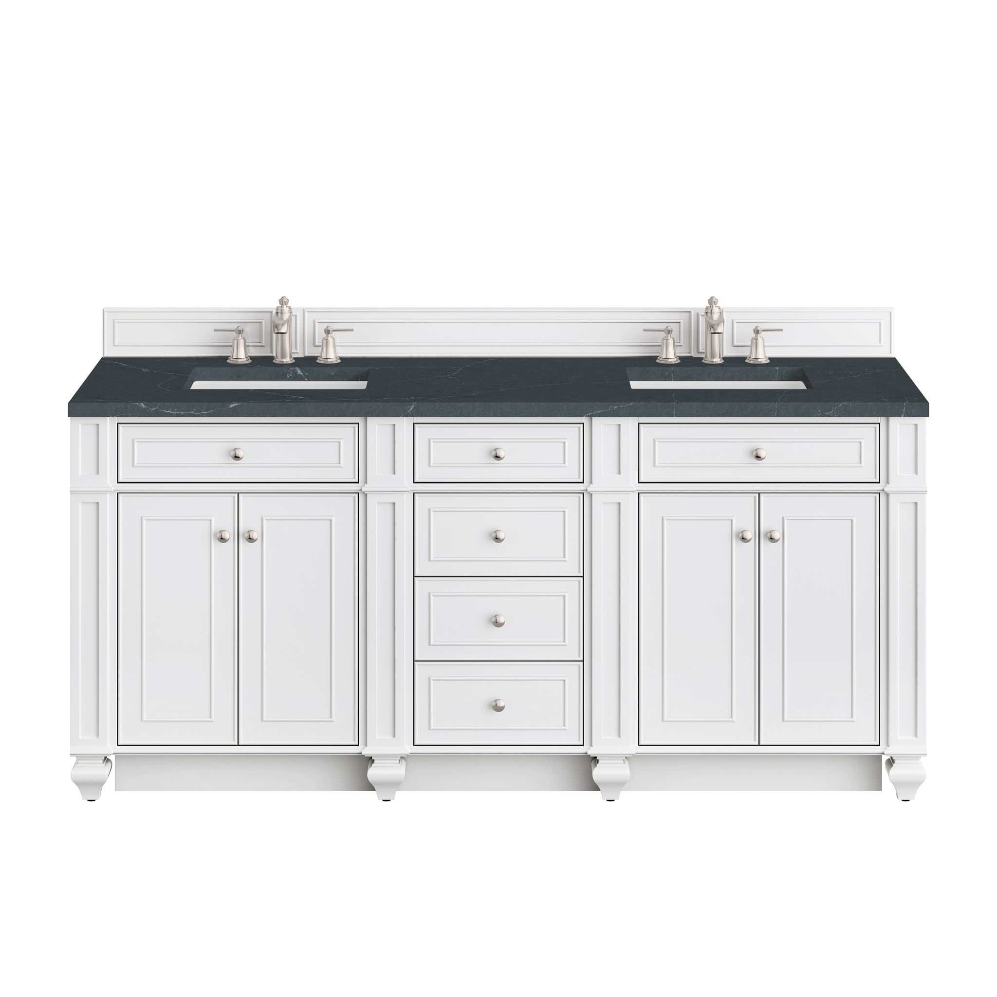 James Martin Bristol 72" Double Bathroom Vanity, Bright White, view 33