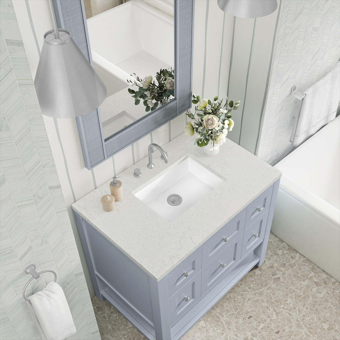 James Martin Breckenridge 36" Single Bathroom Vanity, Serenity Blue, view 26