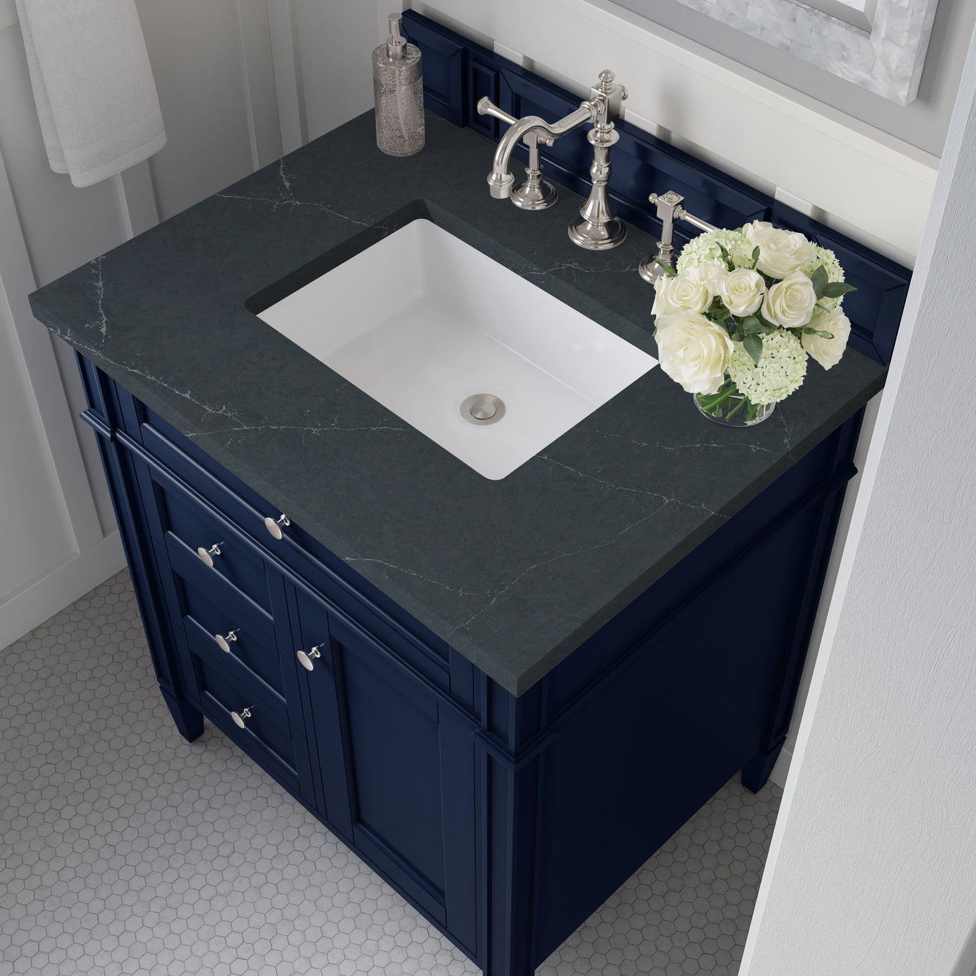 James Martin Brittany 30" Single Bathroom Vanity, Victory Blue, view 25