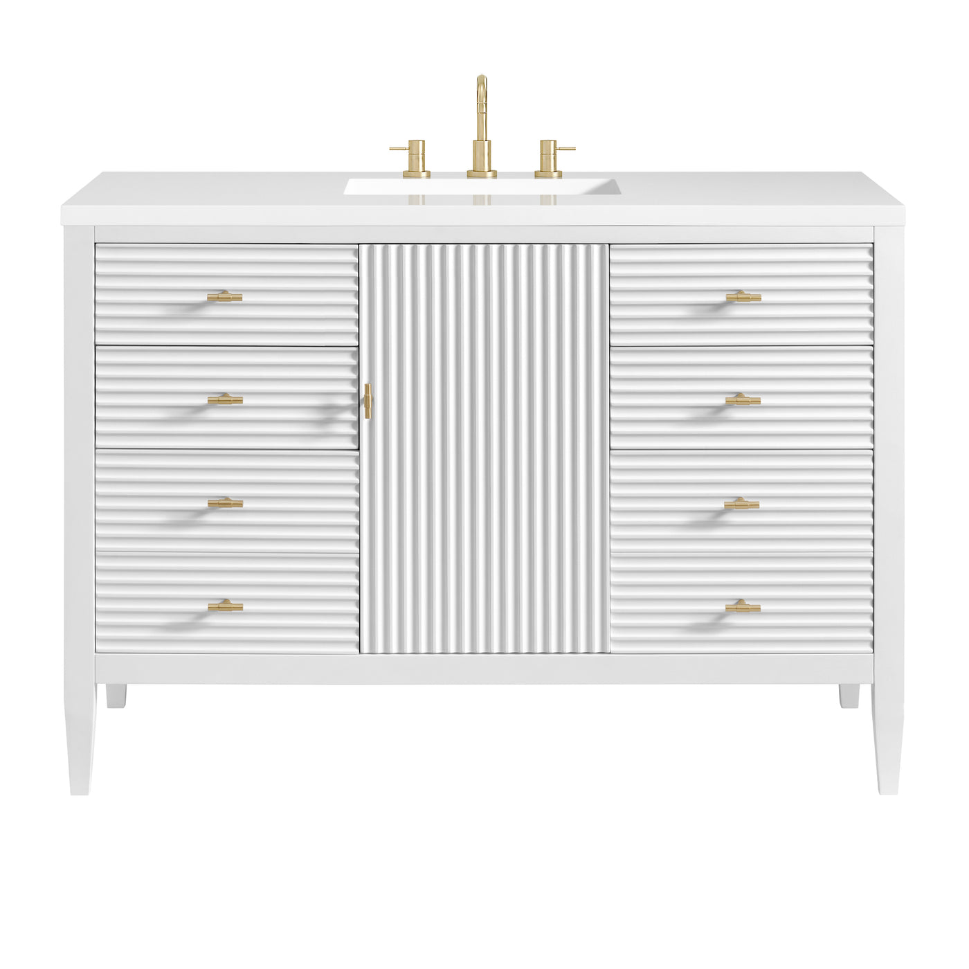 James Martin Myrrin 48" Single Bathroom Vanity, Bright White, view 37