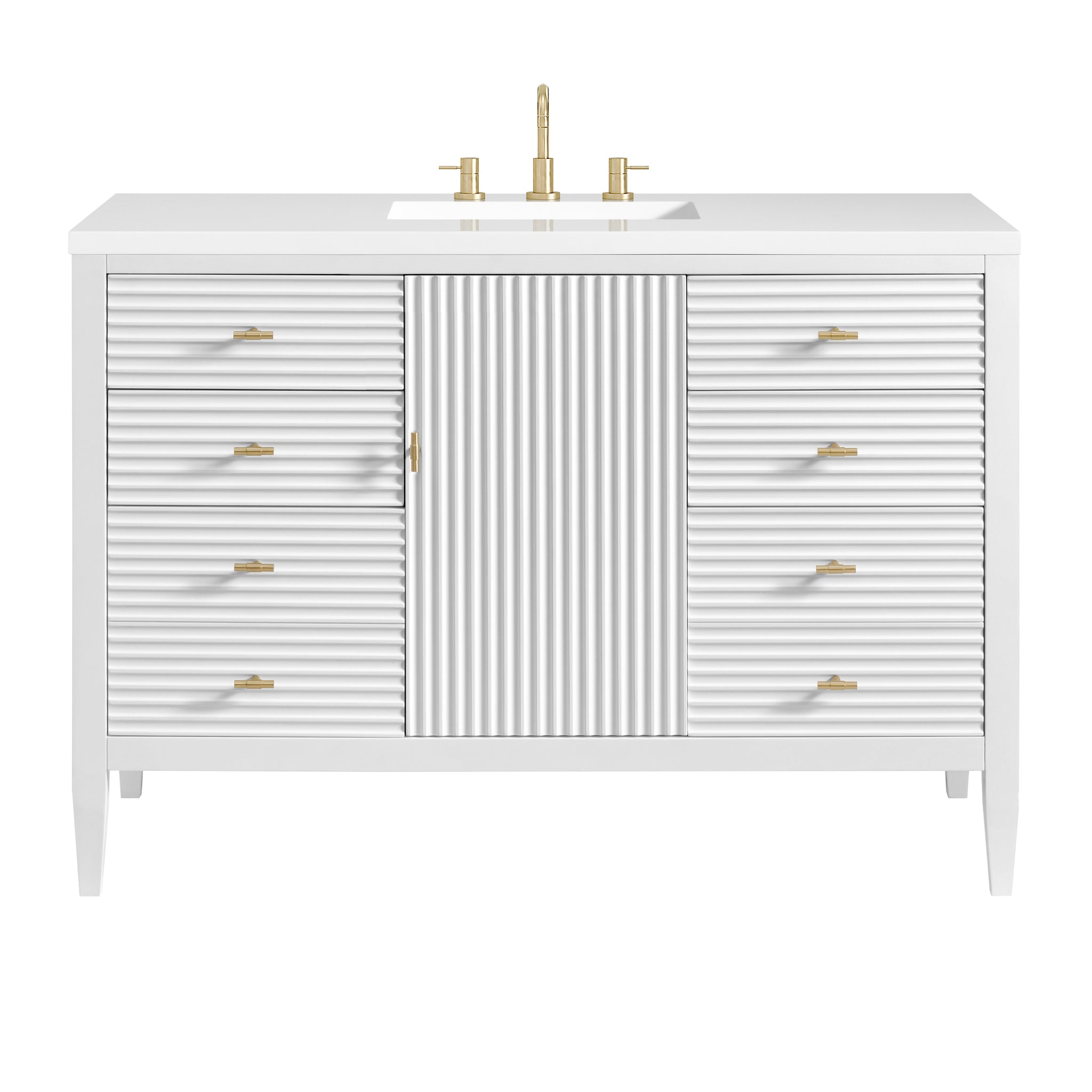 James Martin Myrrin 48" Single Bathroom Vanity, Bright White, view 37