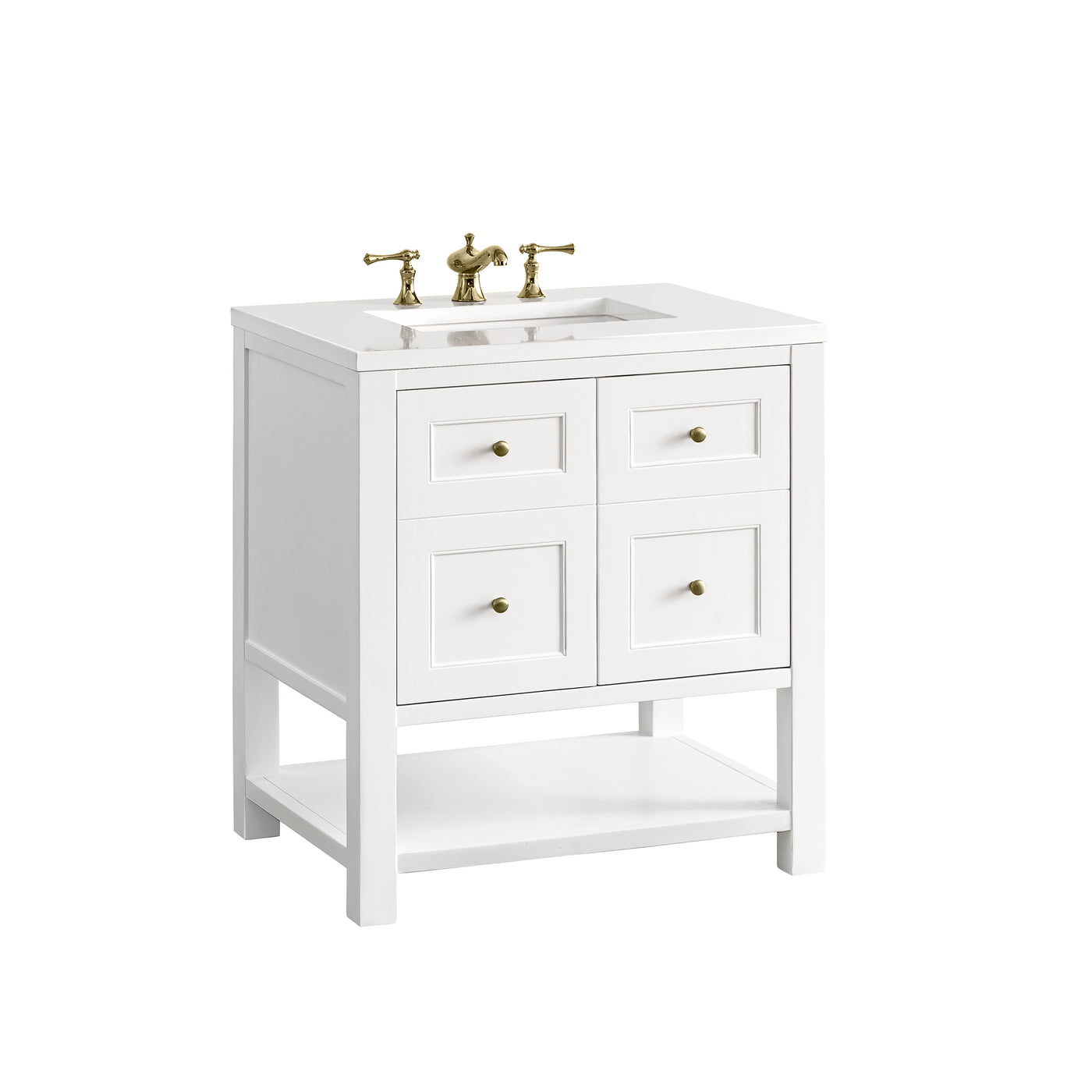 James Martin Breckenridge 30" Single Bathroom Vanity, Bright White, view 36