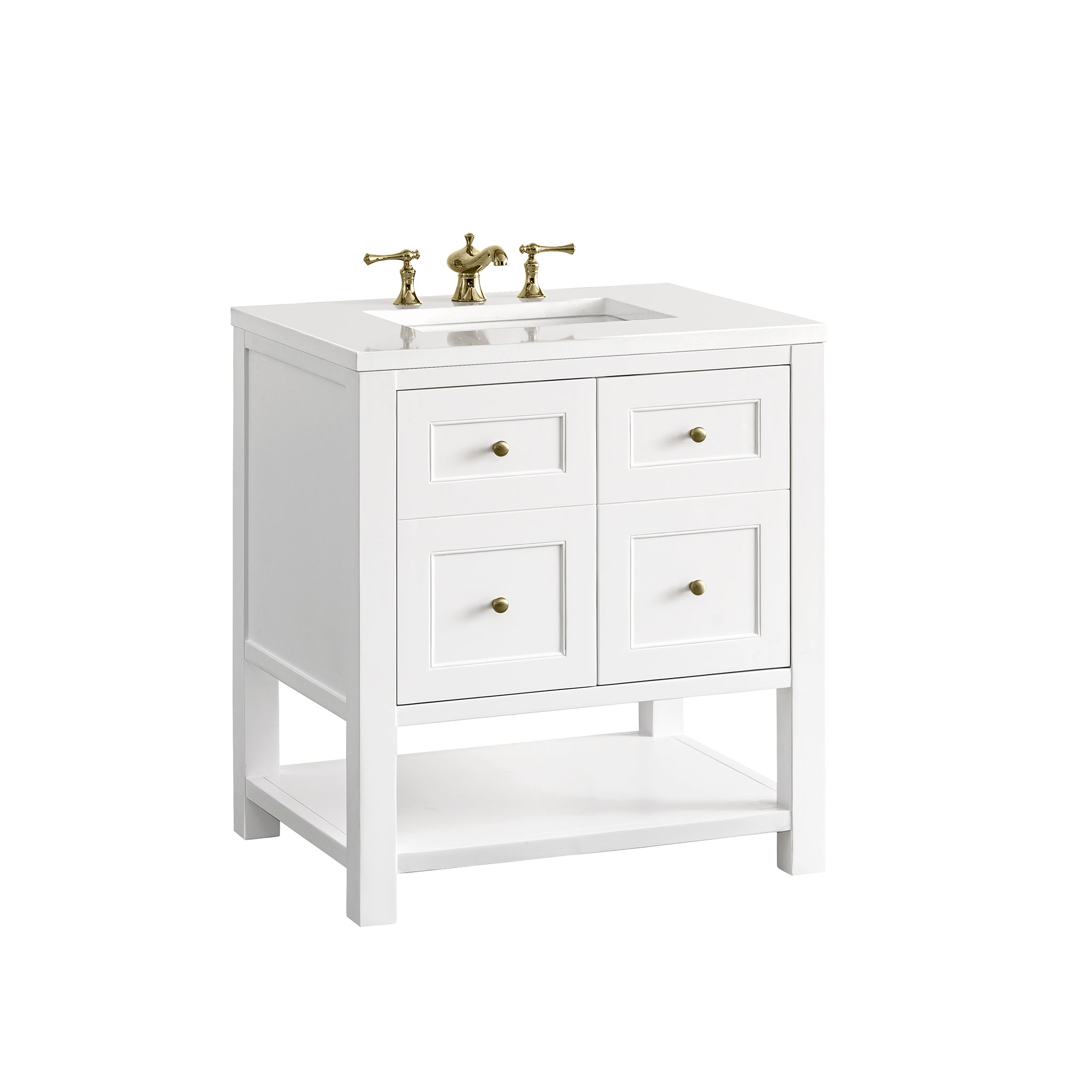 James Martin Breckenridge 30" Single Bathroom Vanity, Bright White, view 36