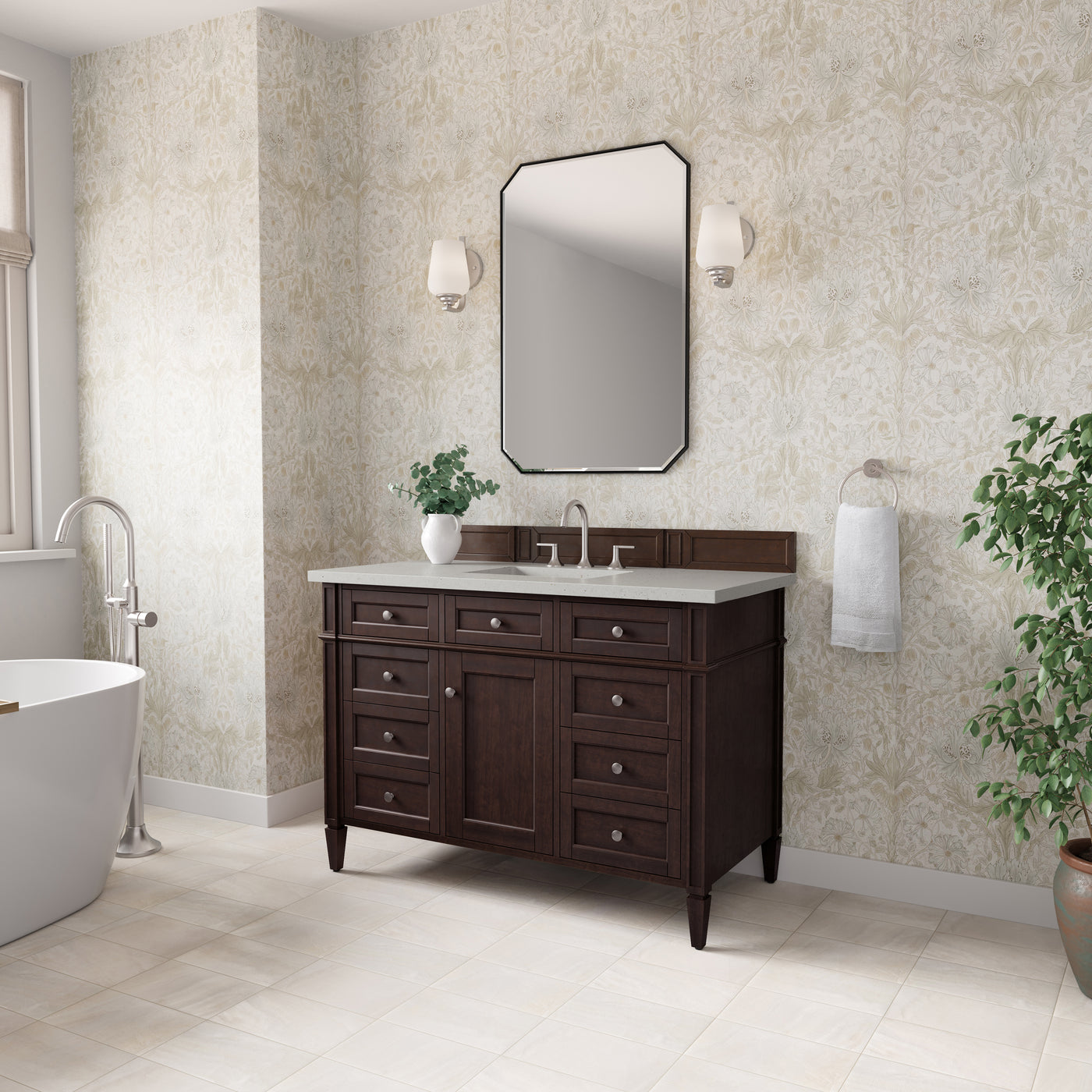 James Martin Brittany 48" Single Bathroom Vanity, Burnished Mahogany, view 27