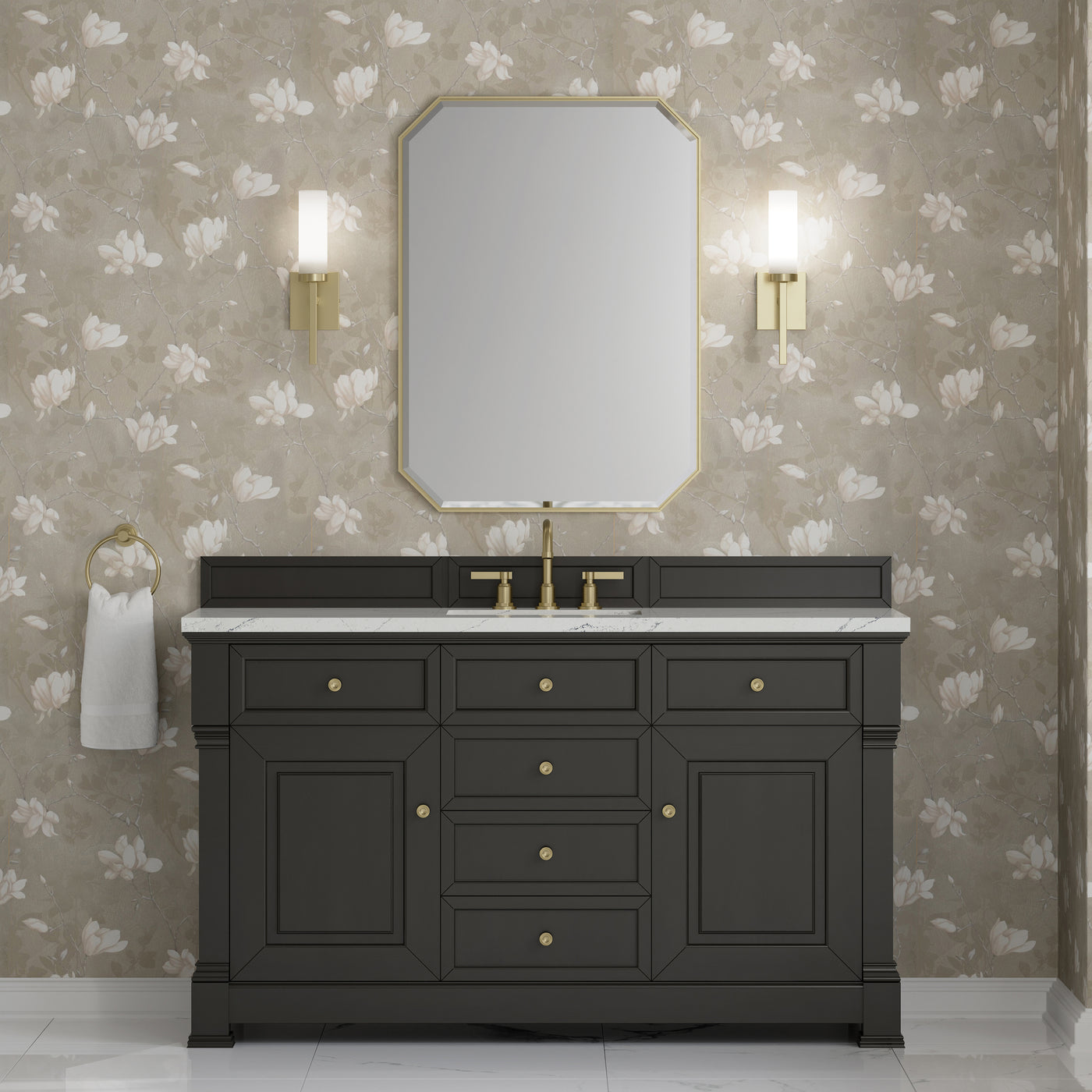 James Martin Brookfield 60" Single Bathroom Vanity, Black Onyx, view 38