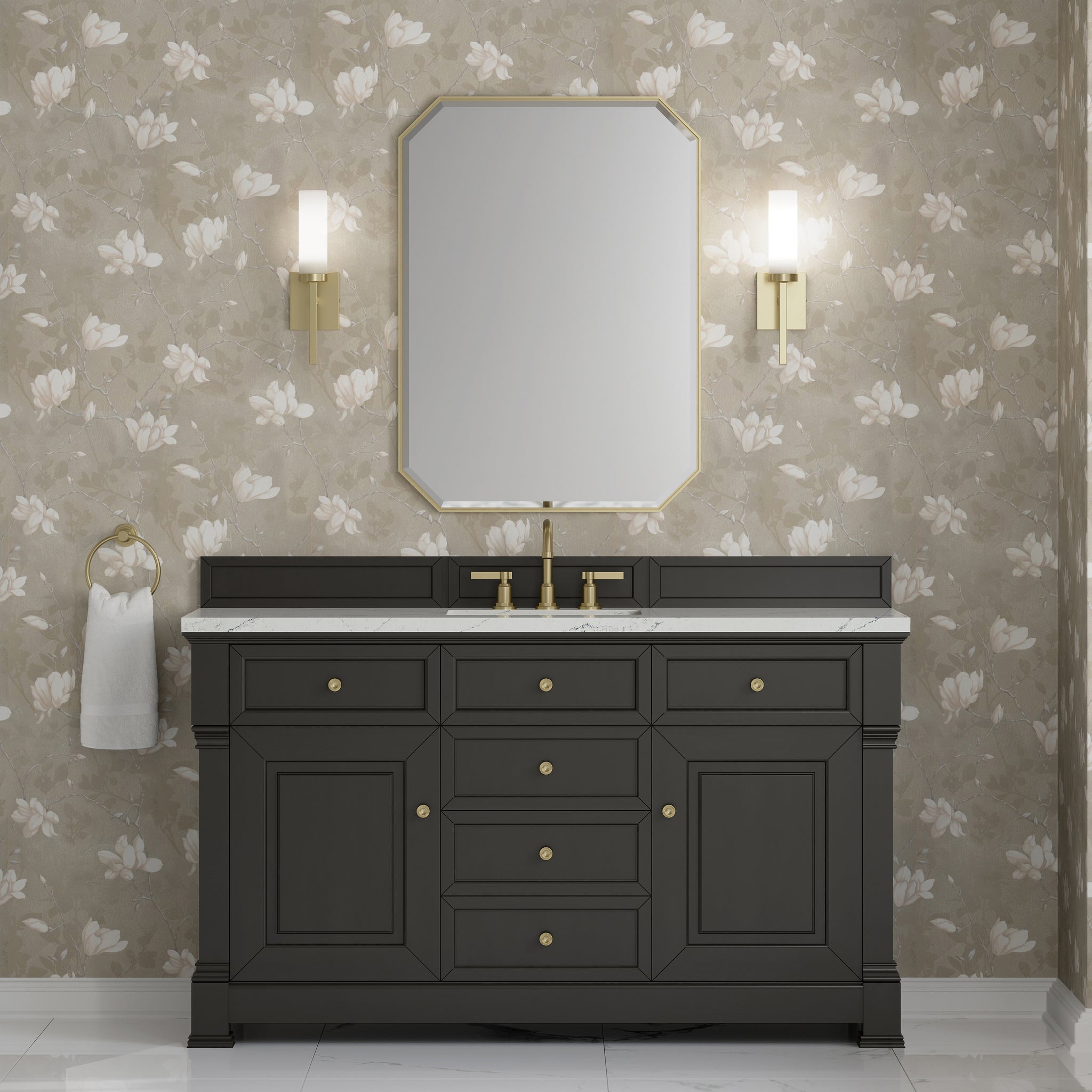 James Martin Brookfield 60" Single Bathroom Vanity, Black Onyx, view 38