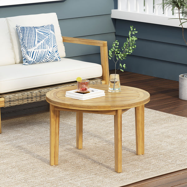Outdoor Acacia Wood Patio Coffee Table