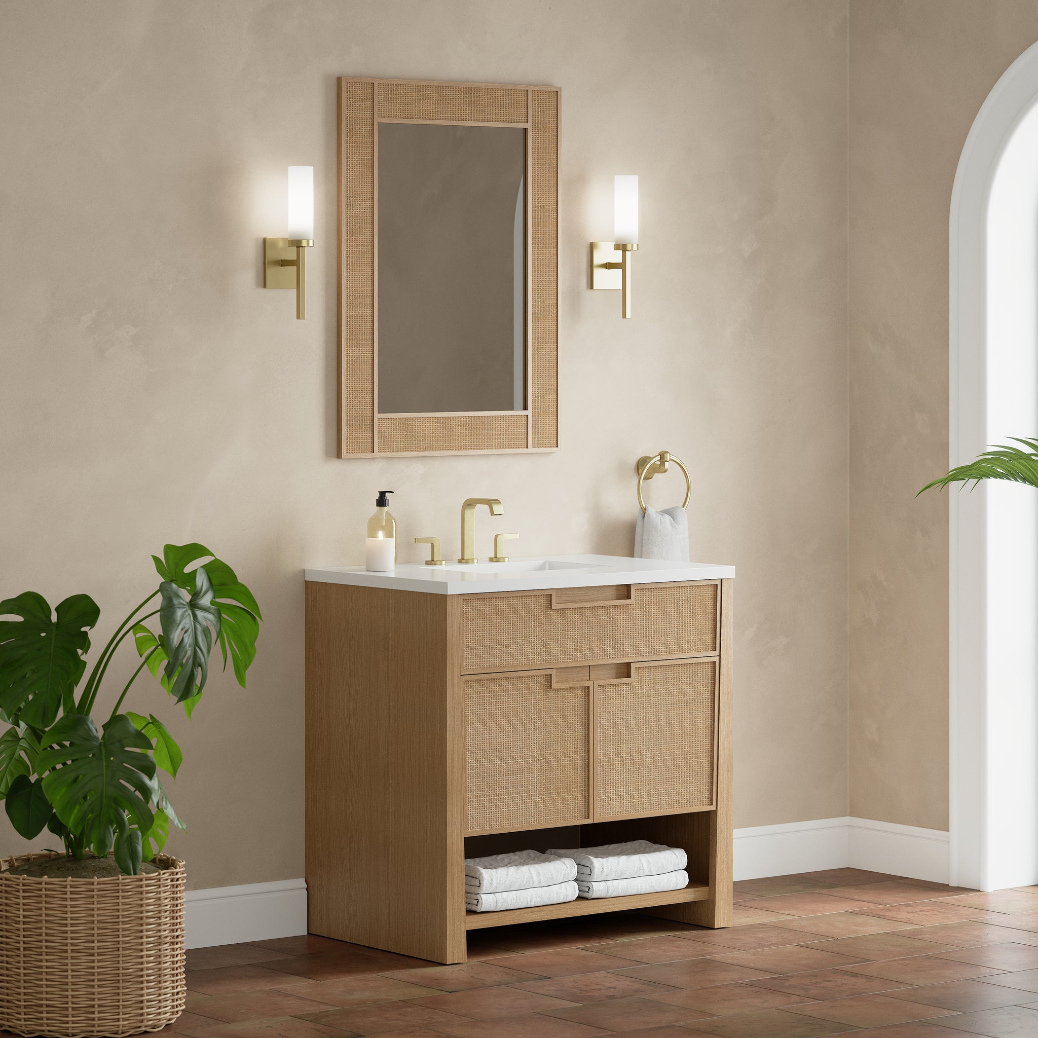 James Martin Solene 36" Single Bathroom Vanity, Seaside Oak, view 28