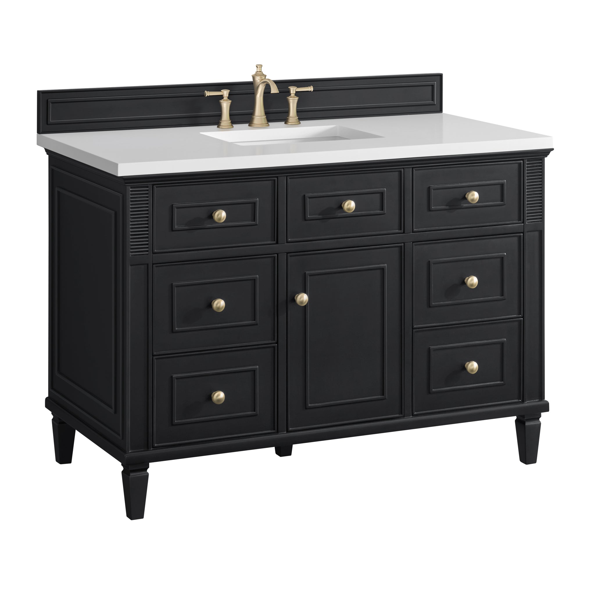 James Martin Lorelai 48" Single Bathroom Vanity, Black Onyx, view 23