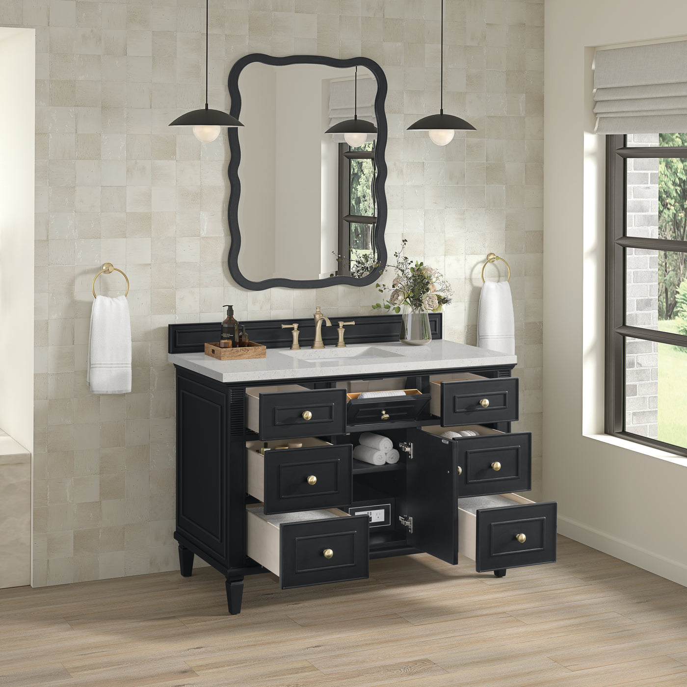 James Martin Lorelai 48" Single Bathroom Vanity, Black Onyx, view 32
