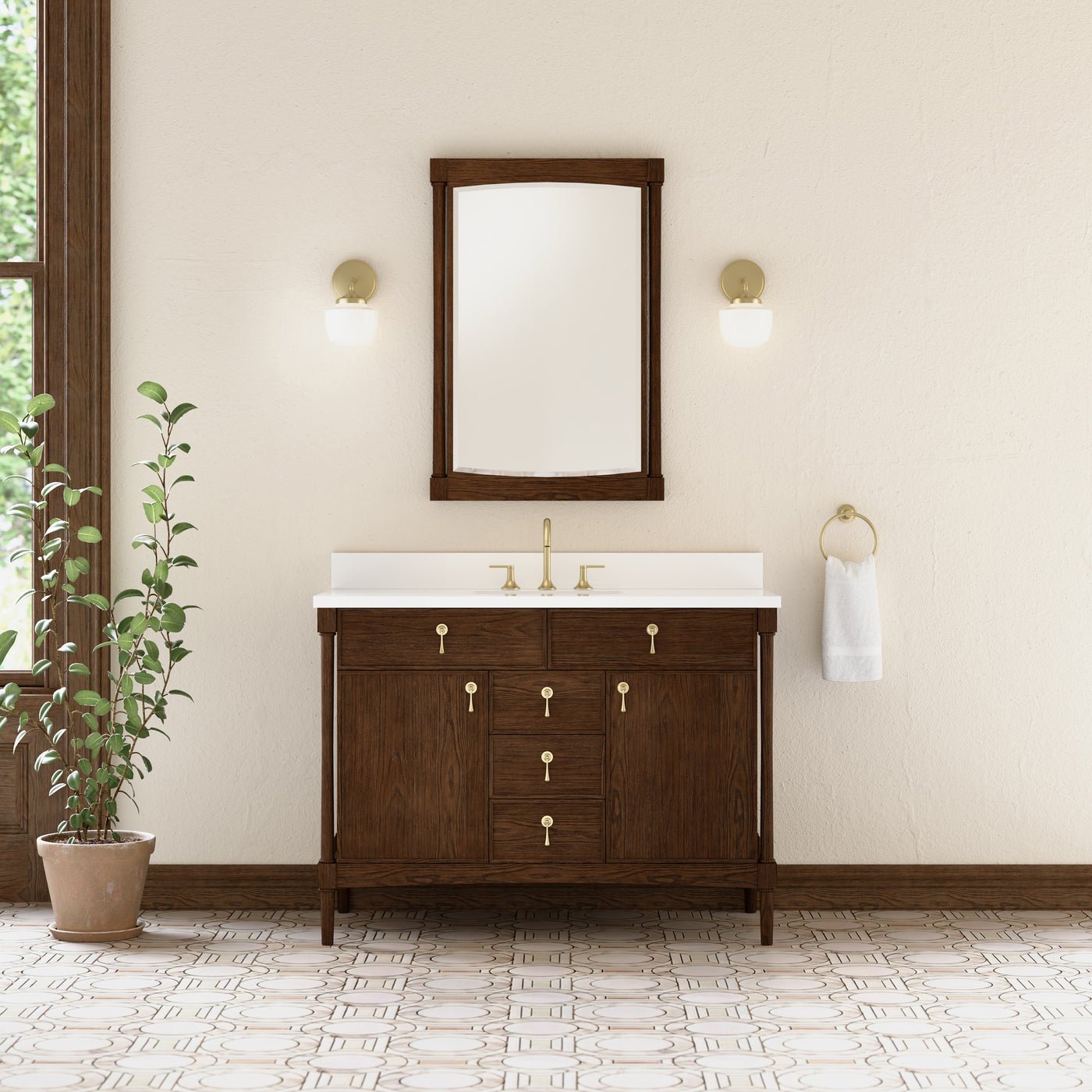 James Martin Kinnsden 48" Single Bathroom Vanity, Sable Oak, view 39