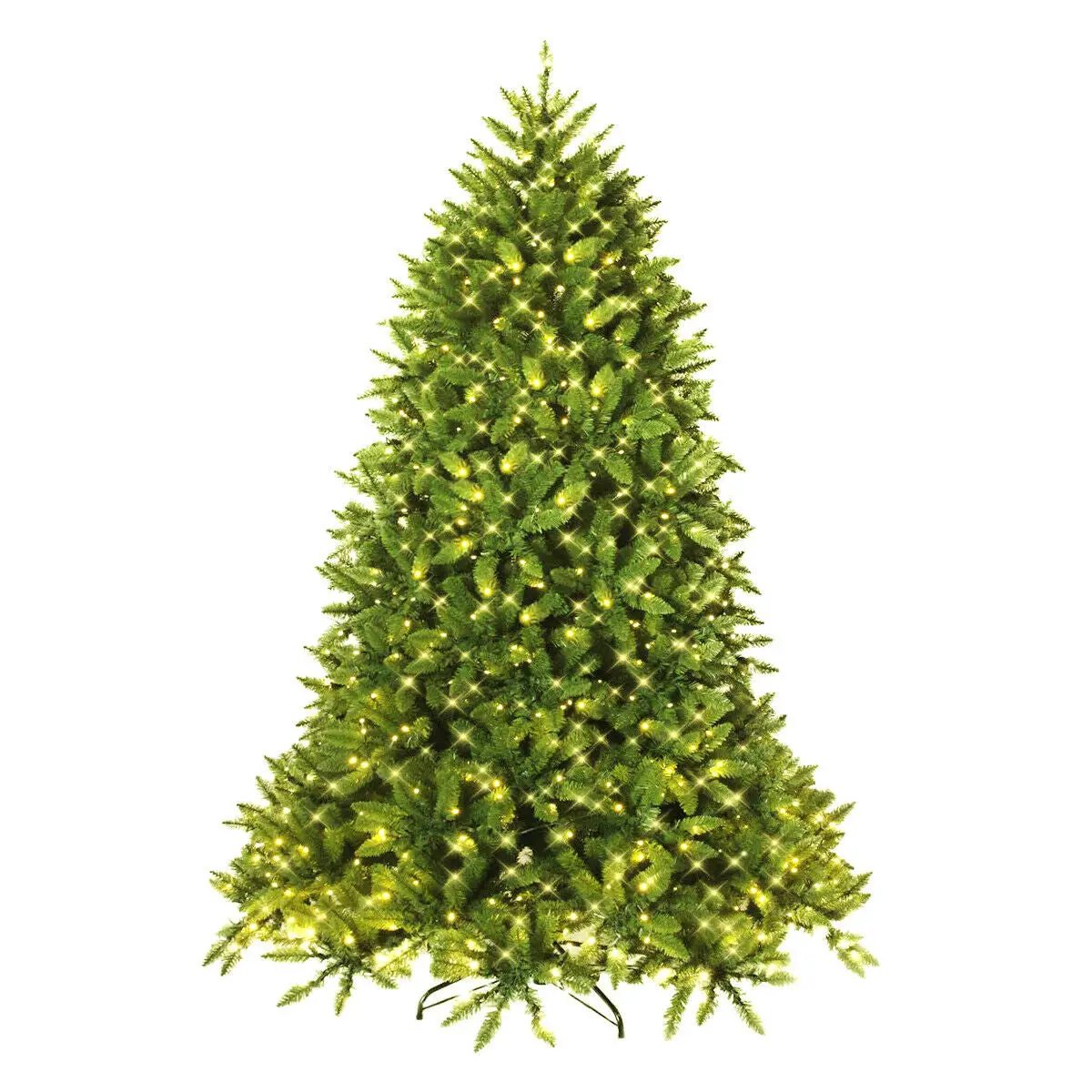Premium Hinged Artificial Fir Christmas Tree with LED Lights by DirectDeals