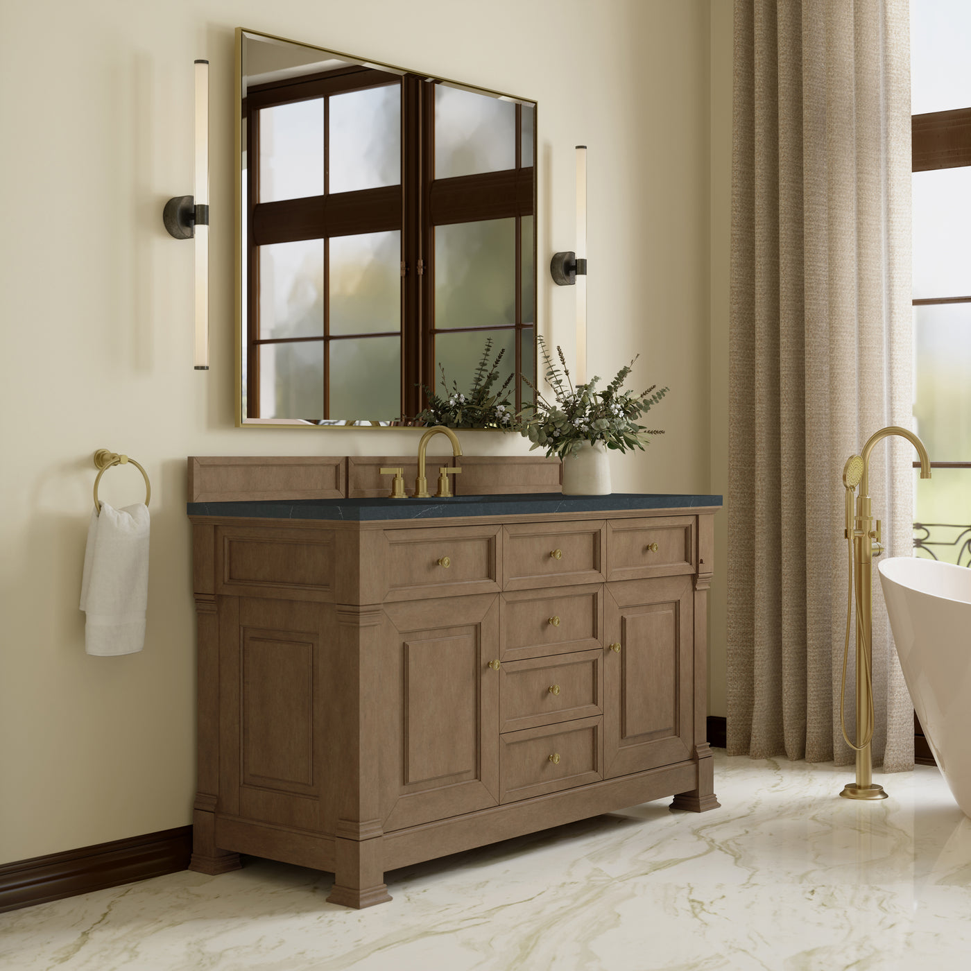 James Martin Brookfield 60" Single Bathroom Vanity, Pecan, view 25