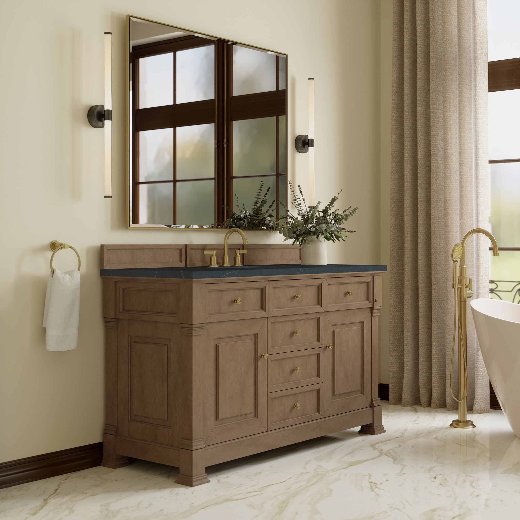 James Martin Brookfield 60" Single Bathroom Vanity, Pecan, view 25