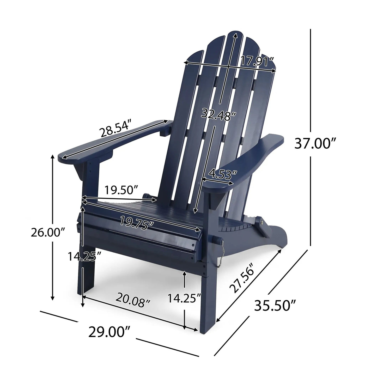Hollywood Foldable Adirondack Chair by HouseOfZazla
