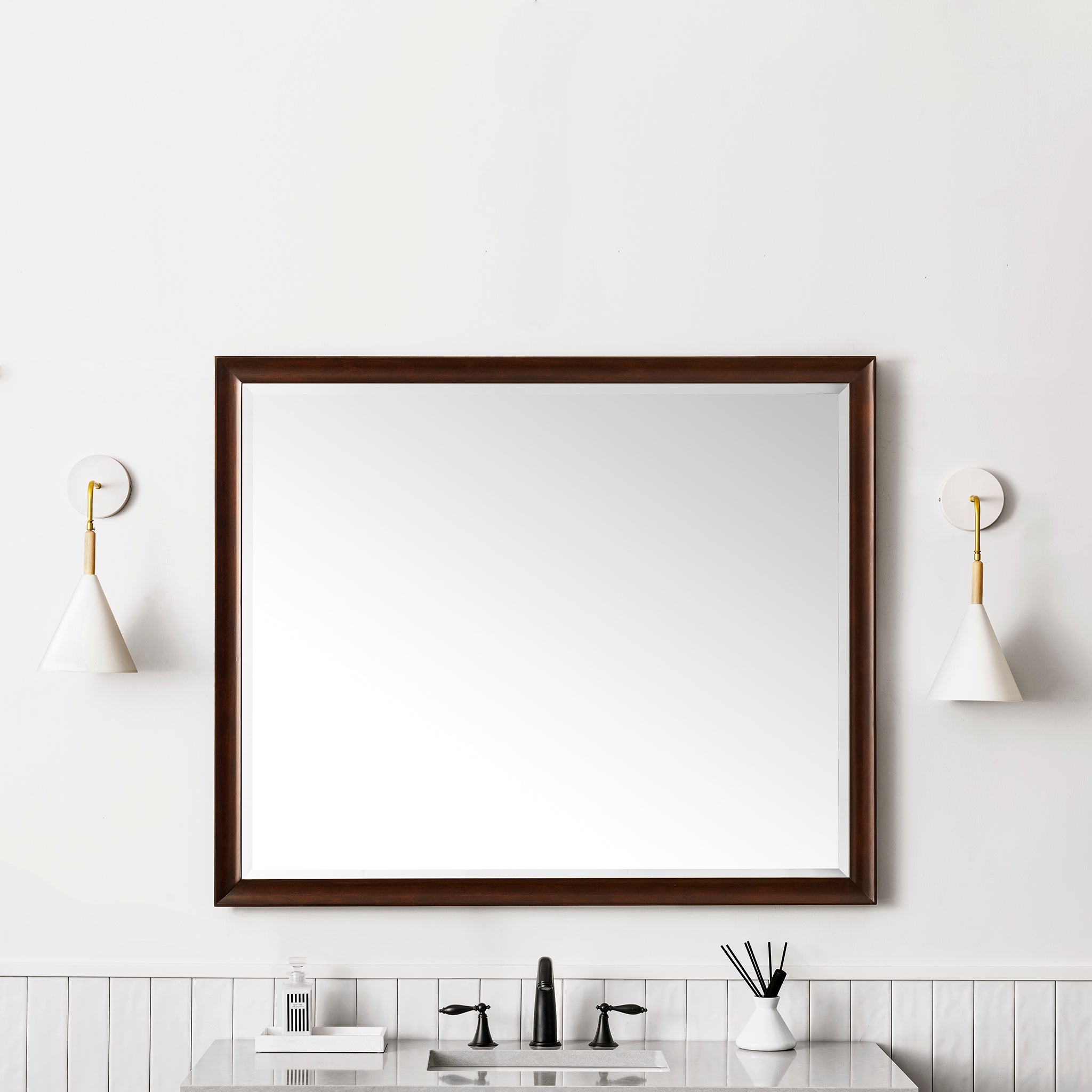 James Martin Glenbrooke 48" Mirror, Burnished Mahogany, view 3