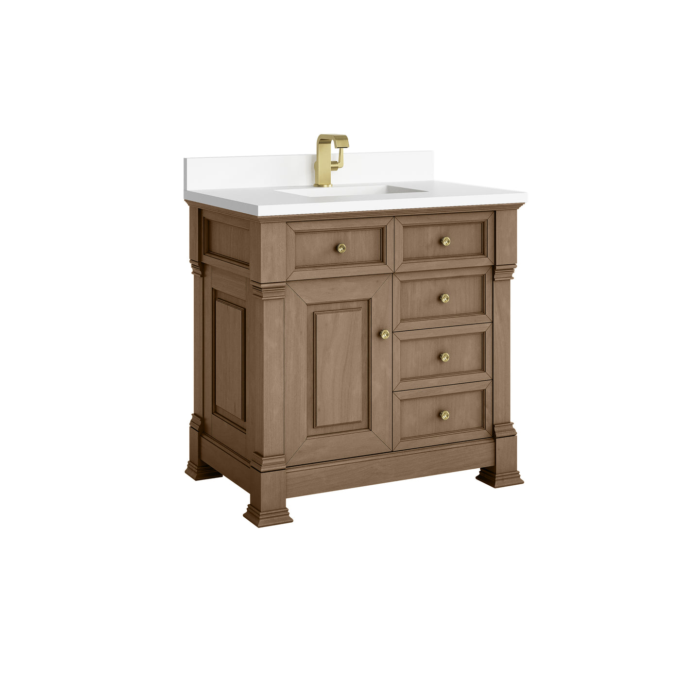 James Martin Brookfield 36" Single Bathroom Vanity, Pecan, view 40