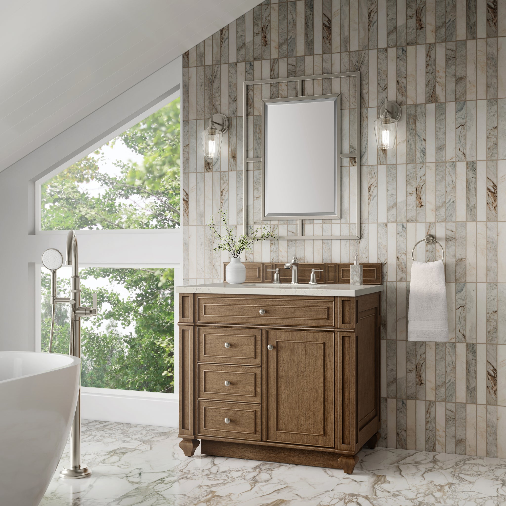 James Martin Bristol 36" Single Bathroom Vanity, Saddle Brown, view 38