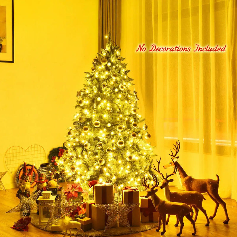 Premium Hinged Artificial Fir Christmas Tree with LED Lights by DirectDeals