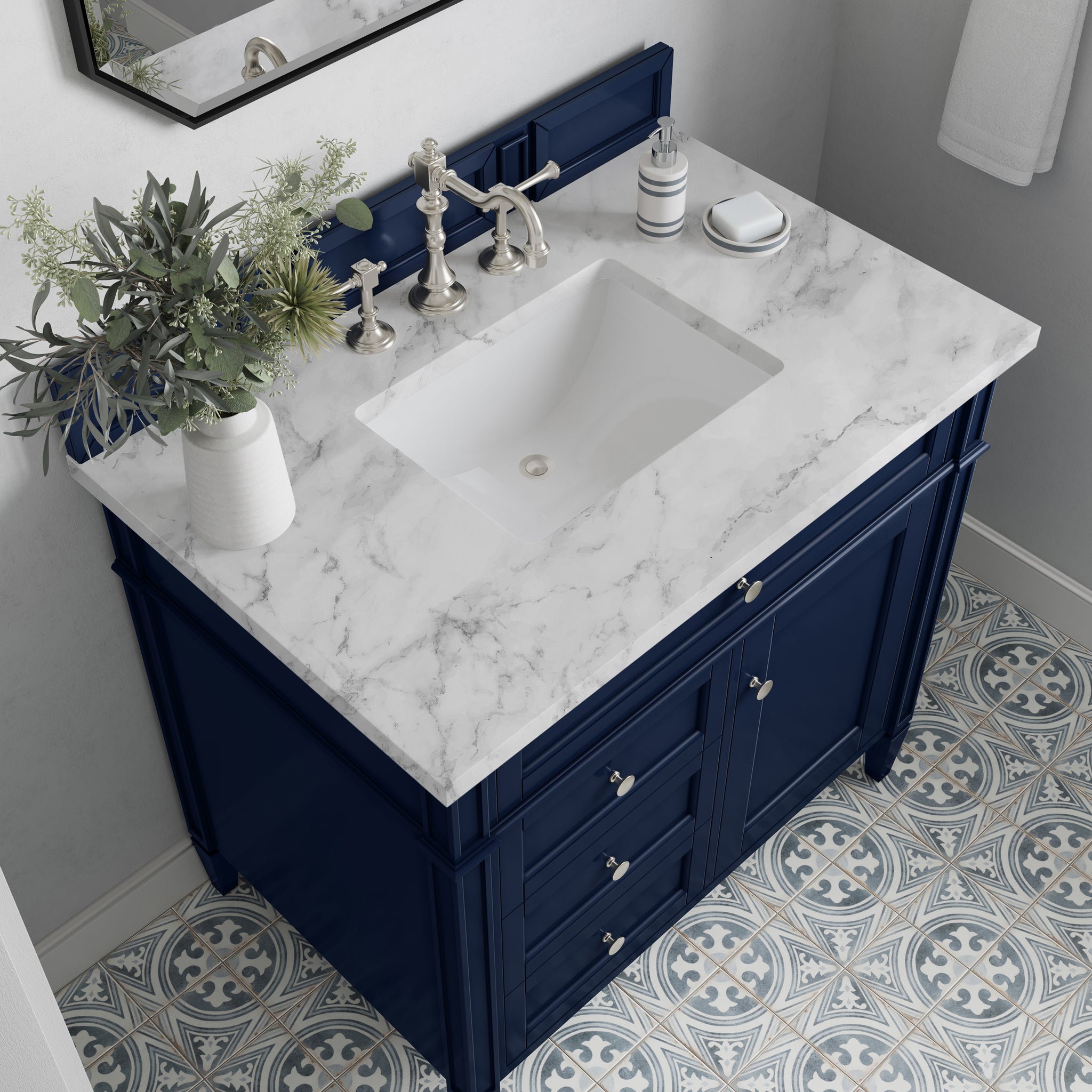James Martin Brittany 36" Single Bathroom Vanity, Victory Blue, view 28