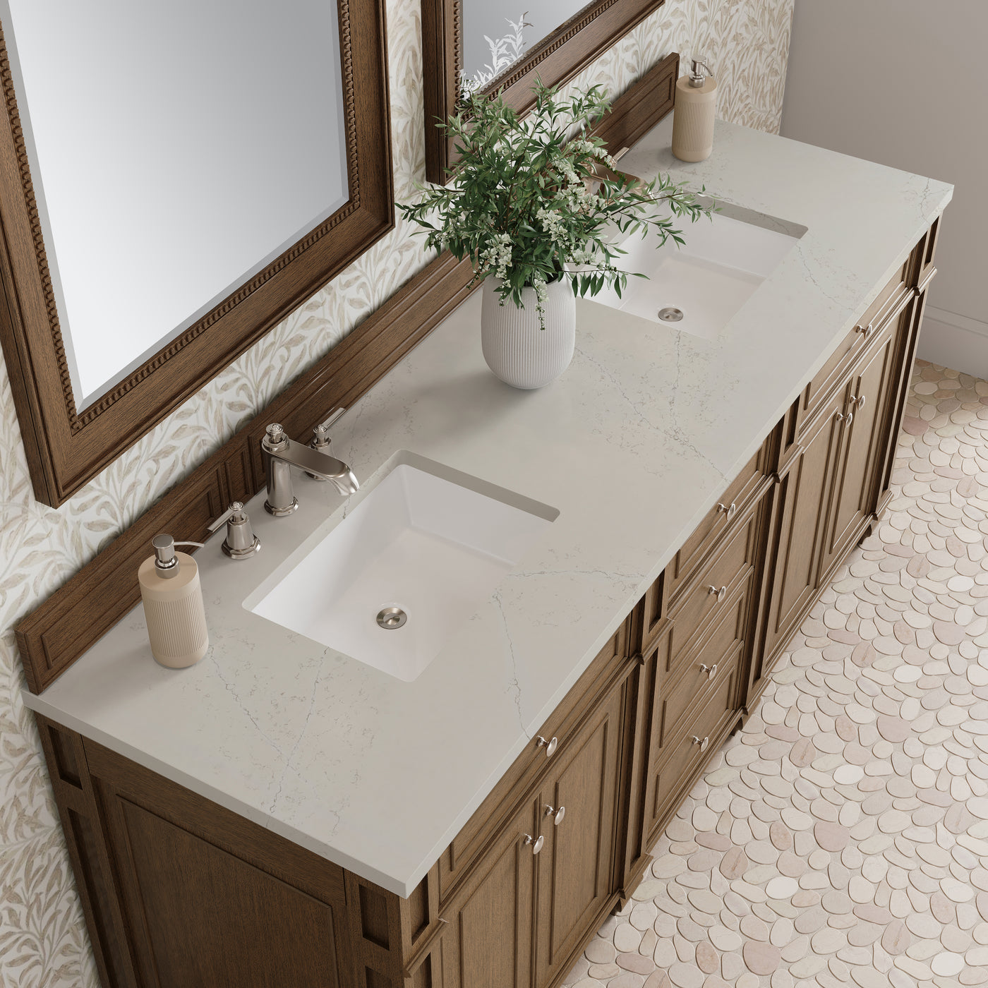 James Martin Bristol 72" Double Bathroom Vanity, Saddle Brown, view 37
