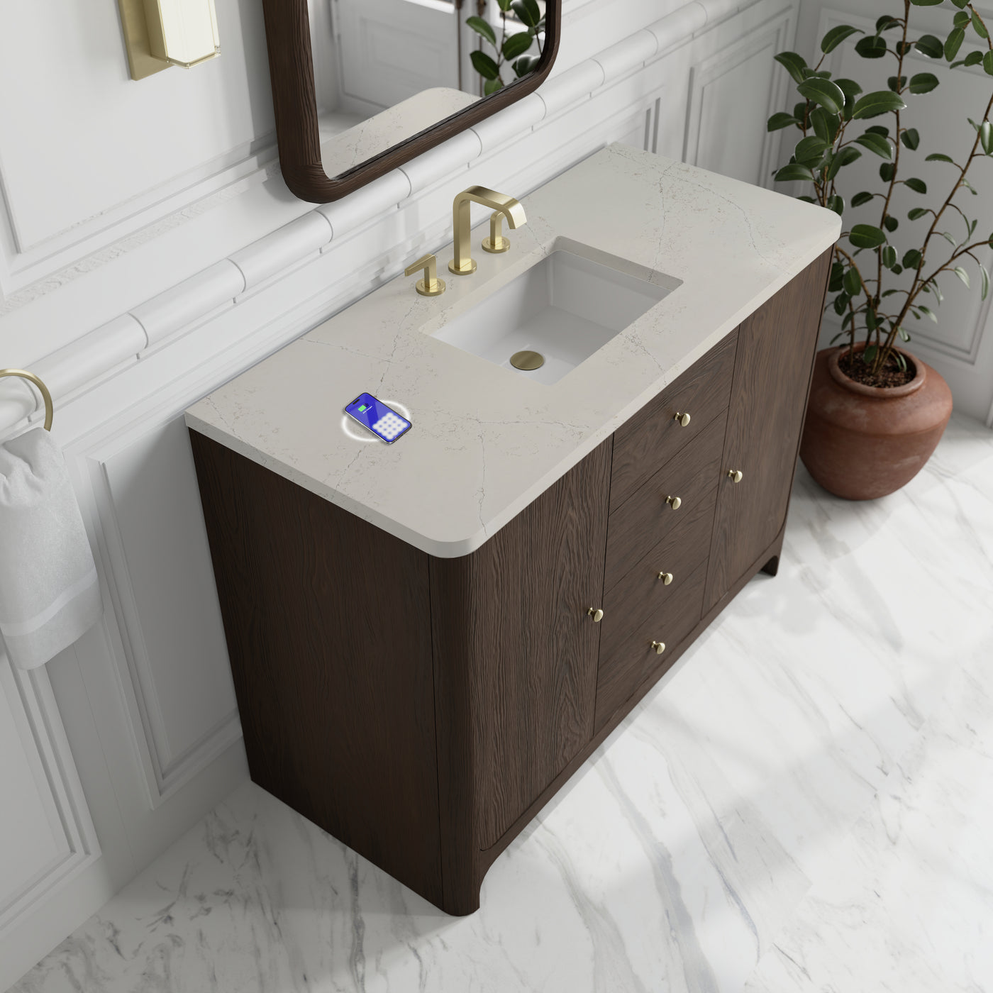 James Martin Gracyn 48" Single Bathroom Vanity, Sable, view 38