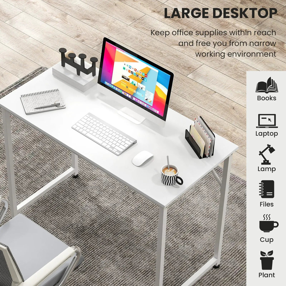 L Shaped Computer Desk and Writing Workstation for Home and Office, photo 8 of 12