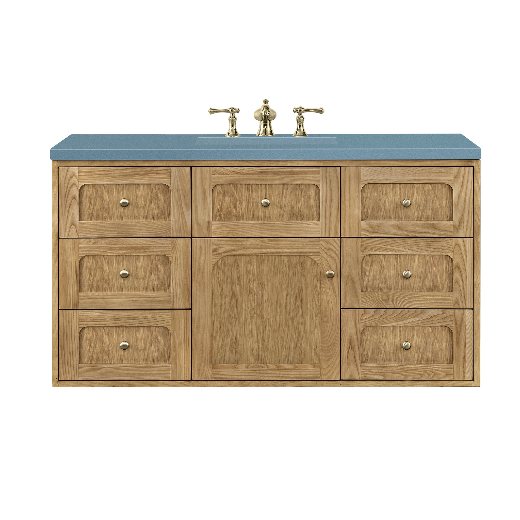 James Martin Laurent 48" Dual Mount Single Bathroom Vanity, Light Natural Oak, view 29