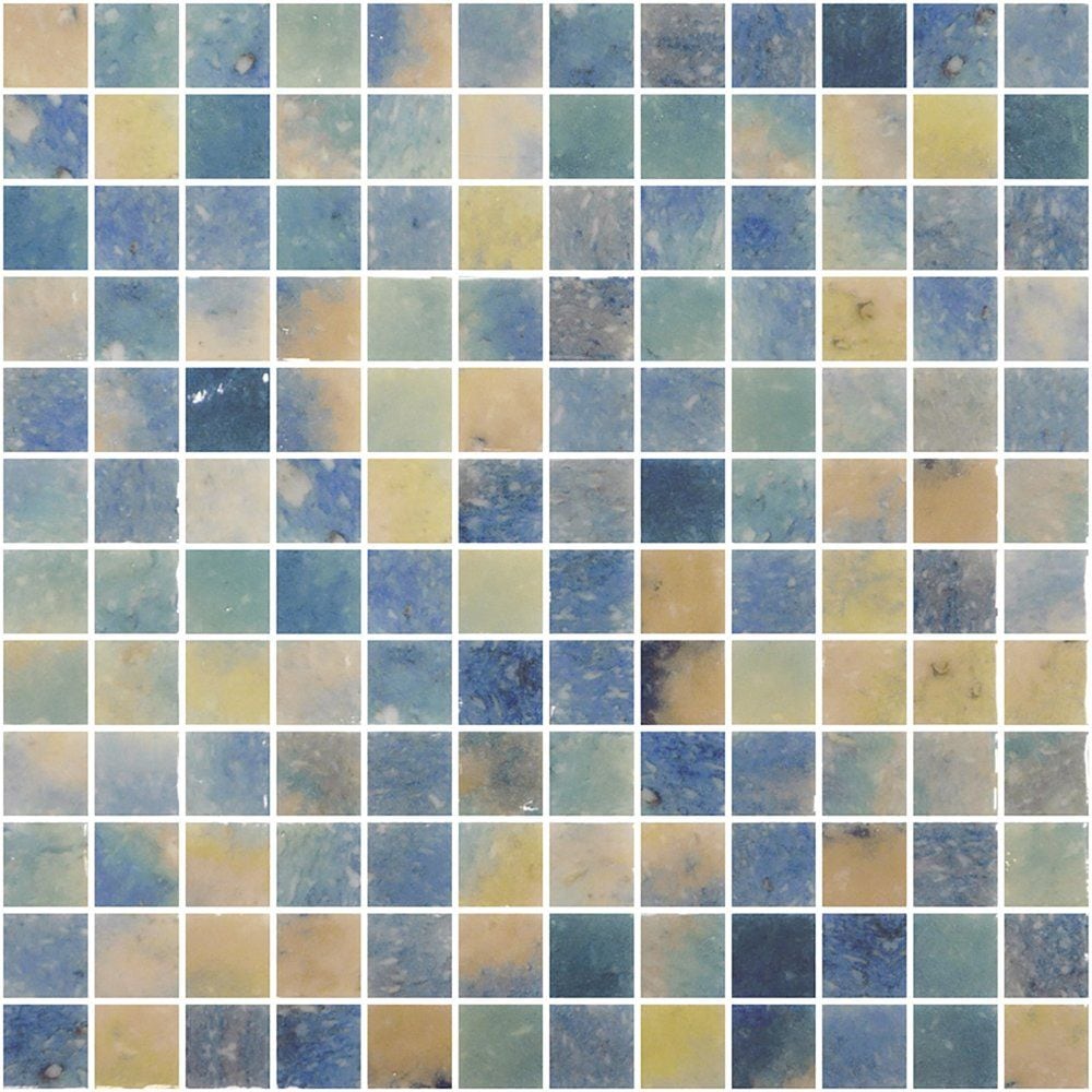 Lake Blend Glossy 1x1 Glass Mosaics 12x18 Glass Glossy 12x18 Mosaics