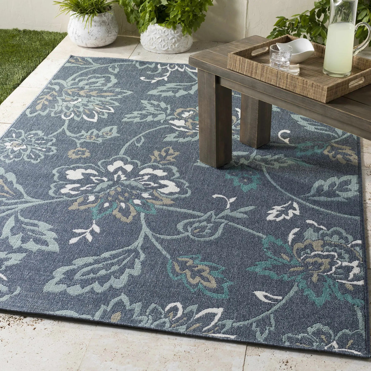 Lamb Outdoor Area Rug - Clearance, installed in a room