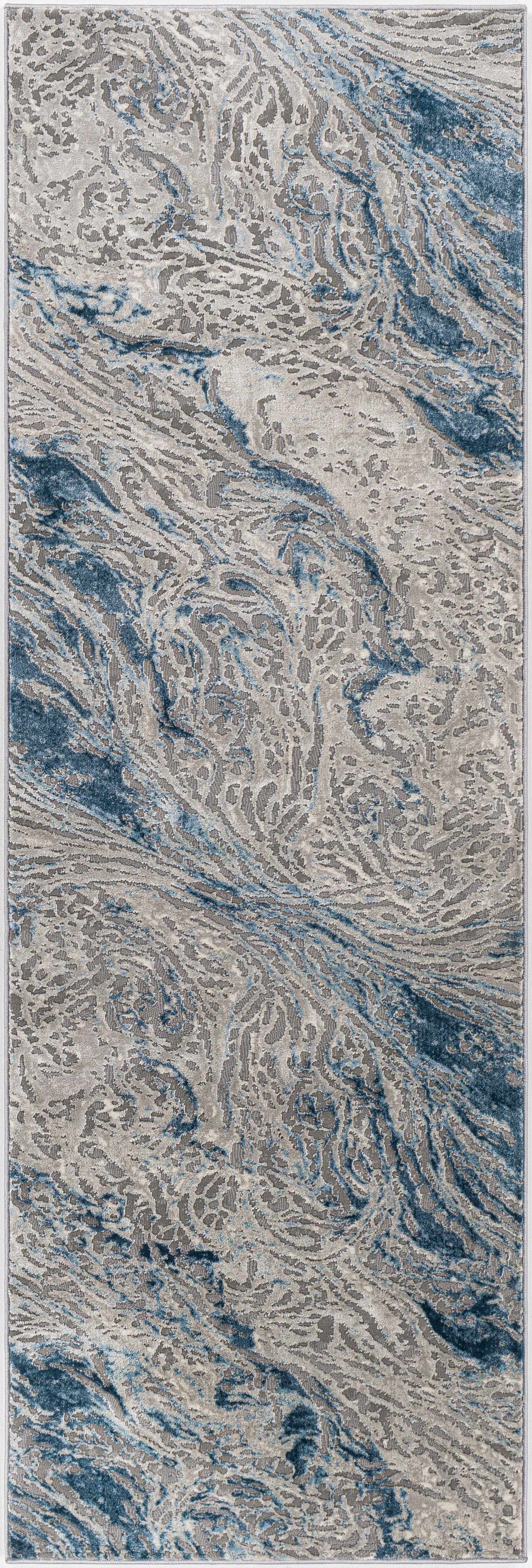 Lambton Blue Marble Area Rug - Clearance, photo 7 of 9