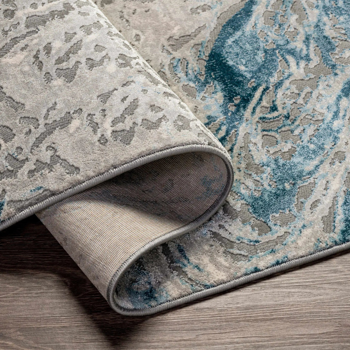 Lambton Blue Marble Area Rug - Clearance, photo 3 of 9