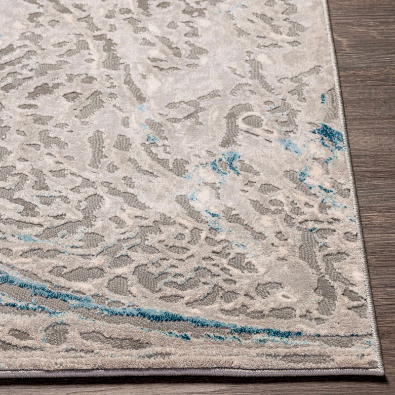Lambton Blue Marble Area Rug - Clearance by Boutique Rugs