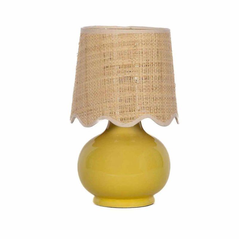 Nesuo Yellow Ceramic Table Lamp by Boutique Rugs