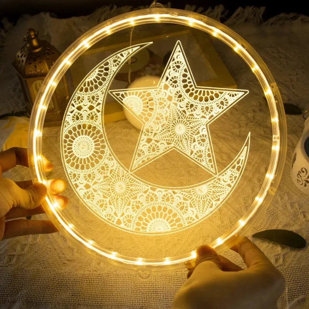 Lamp - LED Ramadan Eid Mubarak 12.5cm by House Of Avana