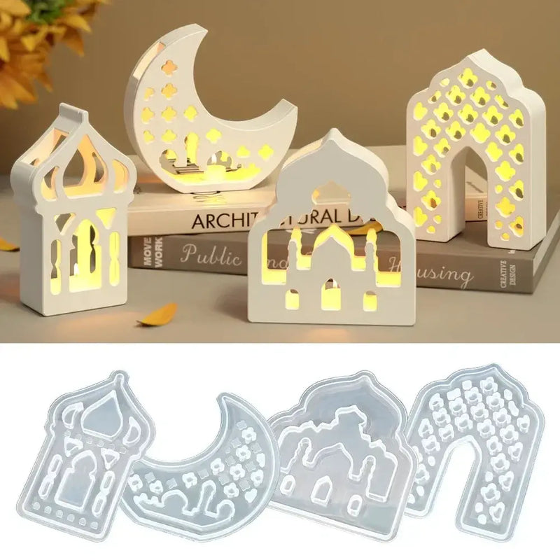 Lampshade - Hollow Silicone Moon Candle Holder by House Of Avana